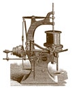 Historical double seaming machine Royalty Free Stock Photo